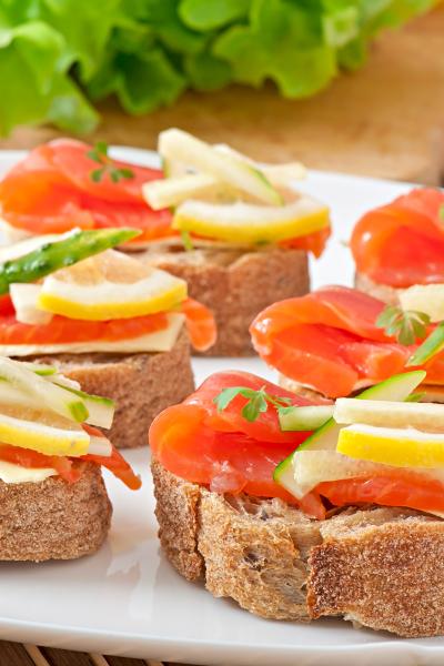 Appetizing Sandwich With Salmon